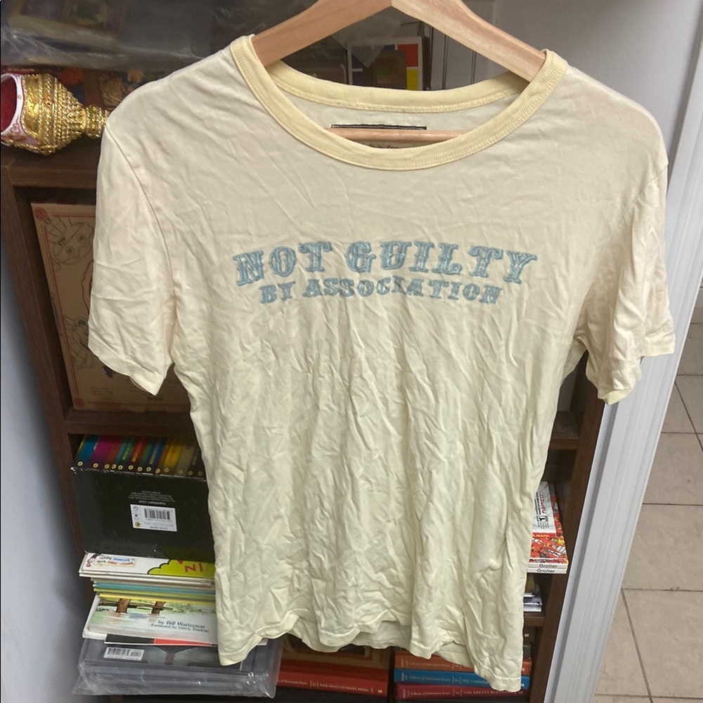 Farmer’s Market Korean Design “Not Guilty By Association” Yellow Graphic T-Shirt